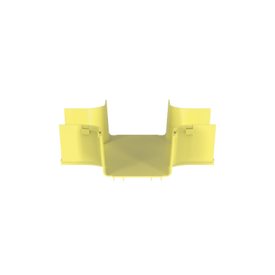 Accesorio de 4 Vías Horizontal  Con Ángulos a 90º  Para Canaletas FiberRunner™ 6X4  Color Amarillo
