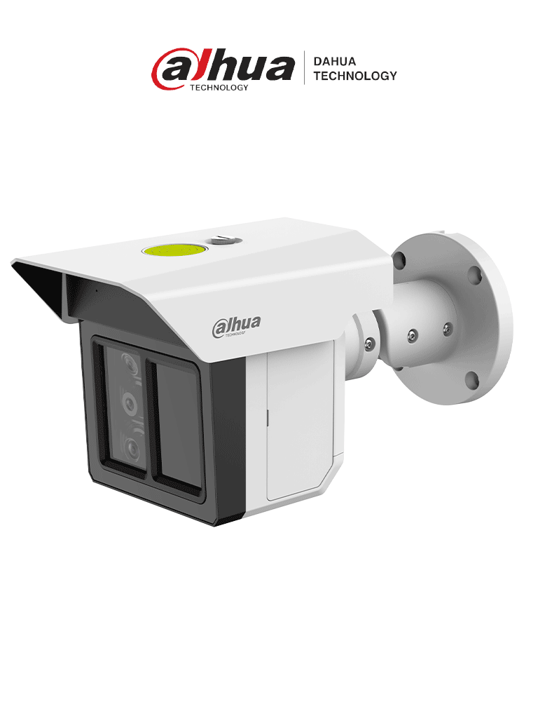 DAHUA DH-IPC-MFW5241T2-E3-ASE - Cámara de seguridad de triple lente de 2MP de resolución  ideal para protección perimetral de largo alcance. Ofrece detección de humanos y vehículos a 100m  visión IR de 100m  tecnología ePoE  y resistencia IP67/IK10.