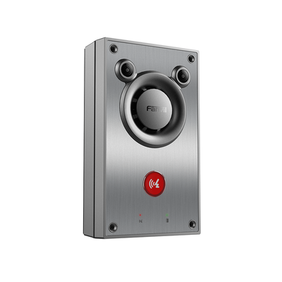 Intercomunicador IP  Altavoz 10W  2 relevadores con botón para llamada  anti-vandálico  IP66 e IK10  PoE