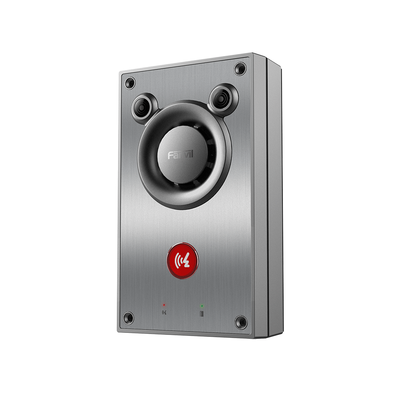 Intercomunicador IP  Altavoz 10W  2 relevadores con botón para llamada  anti-vandálico  IP66 e IK10  PoE