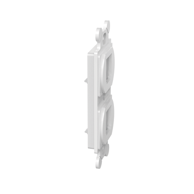 Marco de Módulo Dúplex  Para Placas Frontales Estándar NEMA 106  Acepta 2 Módulos Mini-Com  Color Blanco