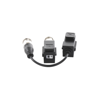 Kit de Transceptor (Balluns) TURBOHD con Boton Push / Hasta 8 MP (4K) / 100% Cobre / Soporta HD-TVI / AHD / CVI / CVBS / Audio por Coaxitron / Datos para Menu de Configurar de Cámaras