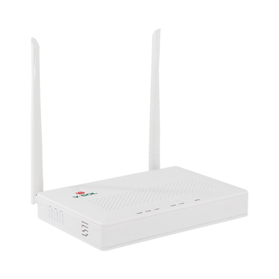 ONU Dual G/EPON con Wi-Fi en 2.4 GHz + 4 puertos LAN Gigabit  hasta 300 Mbps vía inalámbrico
