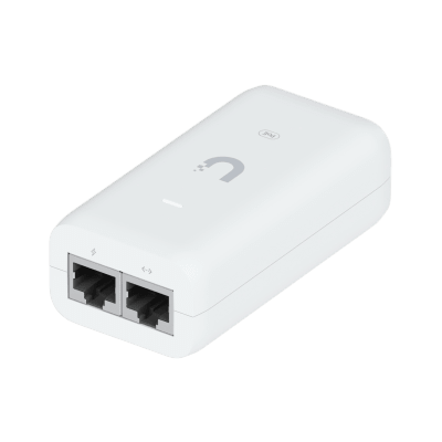 Inyector / Adaptador POE UniFi U-POE (48 VDC  0.32 A hasta 15W) puerto Gigabit  ideal para equipos UniFi  incluye cable AC