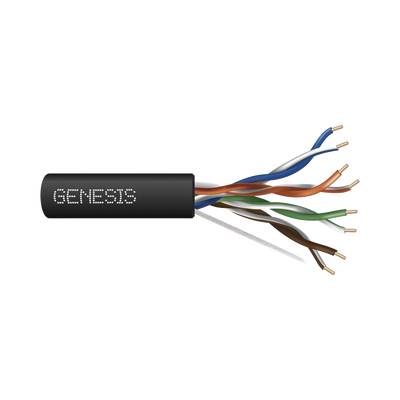 Bobina de Cable de 305 Metros UTP Cat6 RISER / Color Negro / UL  CMR SPNLS  Probado a 350 Mhz / Para Aplicaciones de CCTV  Redes de Datos  IP megapixel  Control RS485