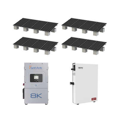 Kit Hibrido con Interconexión a la Red Eléctrica de CFE de 8 kW con Salida de 220 Vca y respaldo de 10 kWh en batería de LiFePO4