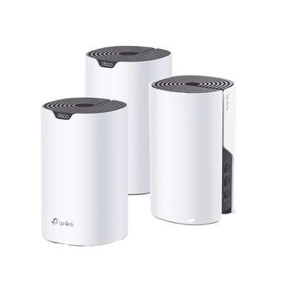 Kit 3 Routers Inalámbricos MESH Interior para Hogar / Doble Banda Wi-Fi 5 AC1900 Mbps / 3 Puerto Gigabit WAN/LAN / 3 Antenas Internas / Administración Mediante la App Deco (iOS  Android)
