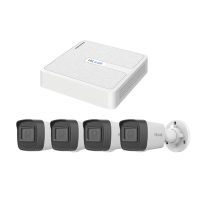 Kit IP 2 Megapixel / NVR de 8 Canales con 8 Puertos PoE  / 4 Cámaras IP Bala para Exterior