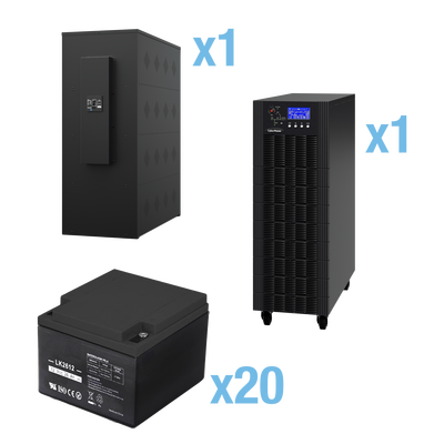 UPS Trifásico de 30 kVA/27 kW  Topología Online Doble Conversión  Voltaje de 208/220 Vca de L-L  Respaldo de 5 Minutos al 100% de Carga  Incluye Módulo y Banco de Baterías
