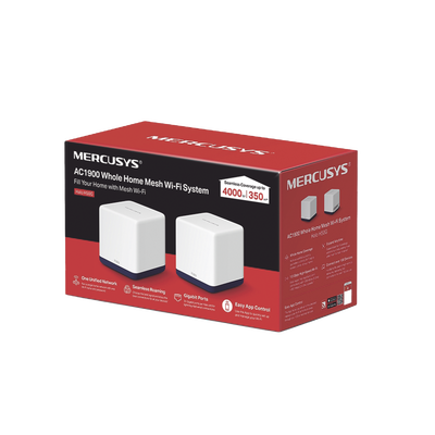 KIT de Sistema Inalámbrico H50G Mesh / Doble banda 2.4GHz y 5GHz AC 1900Mbps / 3 Puertos 10/100/1000 Mbps / Control vía App / Roaming Continuo