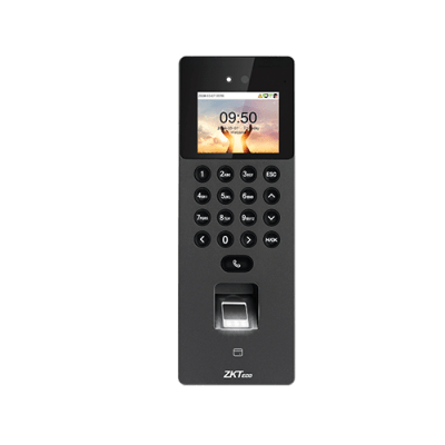 Terminal de Control de Acceso Multi-biométrico / Cámara Binocular 1MP / 3 000 Capacidades de Plantilla / Video Intercomunicador (SIP) / Varias Autenticaciones / Compatible ONVIF y SIP / Firmware AC y TA Push / Compatible con ZkbioZlink