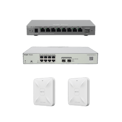 Solución Completa de Red para hasta 200 Clientes y hasta 4 servicios de Internet.  Ideal para Iniciar un Proyecto de Hotelería u Oficina