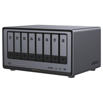 NASync DXP8800 Plus | SO UGOS Pro |  Intel X86 12th Gen Intel® Core™ i5 | SSD 128 GB | 8-Bahias (SATA) | 8GB DDR5 (Exp. a 32GB) | 2* M.2 SSD | 4 Puertos Thunderbolt™4 | WiFi | 1*USB3.2 Gen2  10Gb/s | HDMI 8k.