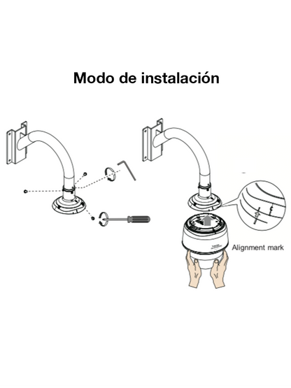 VIVOTEK AM-221 - Soporte para montaje en pared tipo cuello de ganso