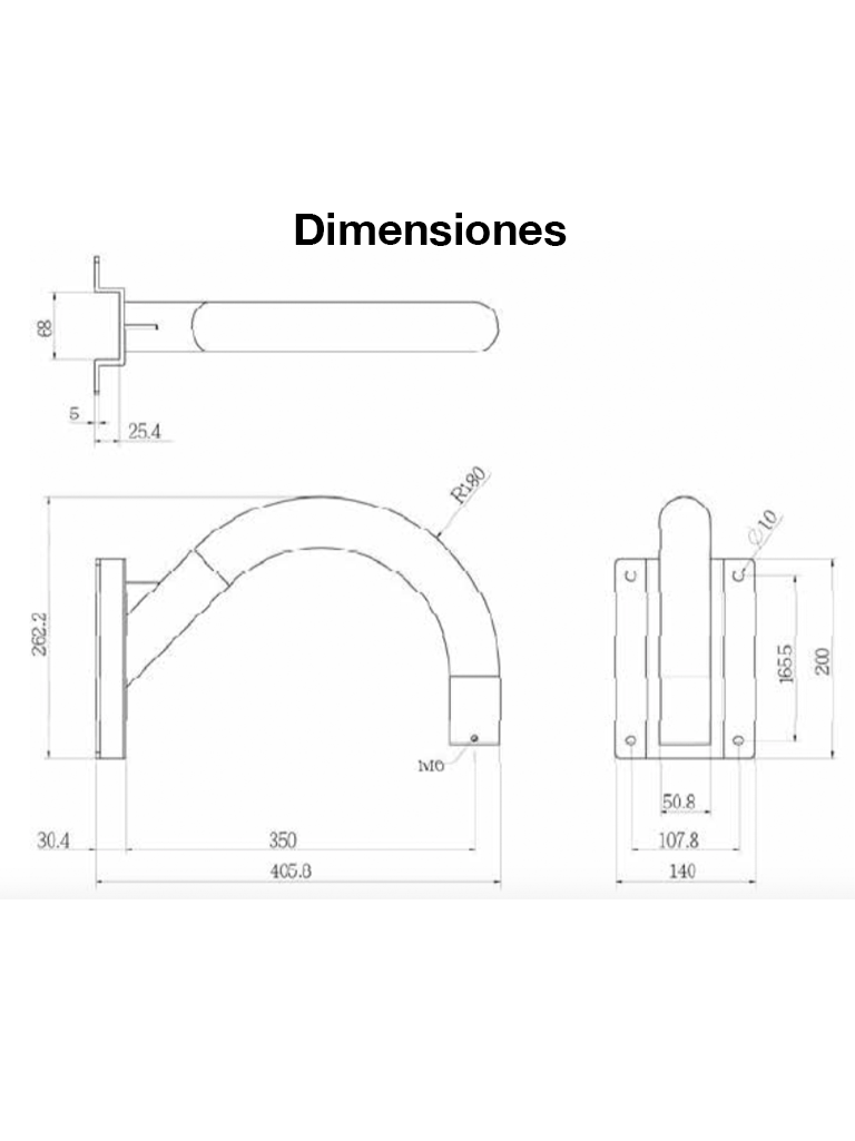 VIVOTEK AM-221 - Soporte para montaje en pared tipo cuello de ganso