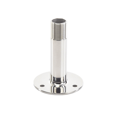 Montaje recto de acero inoxidable de 4 pulgadas de alto y 3 de base.