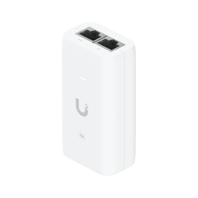 Inyector / Adaptador POE UniFi U-POE (48 VDC  0.32 A hasta 15W) puerto Gigabit  ideal para equipos UniFi  incluye cable AC