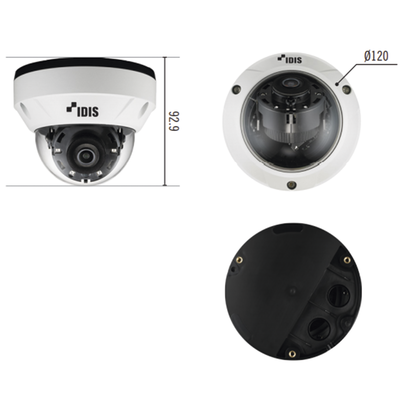 DOMO IP 8MP (INTELLIGENT CODEC) |  LENTE FIJO 3.3 MM | IK10/IP67 |  IR 20 M | ENTRADA/SALIDA DE ALARMA | POE | ICR DIA/NOCHE | MICROSD (256 GB) | VIDEOANALITICOS EMBEBIDOS