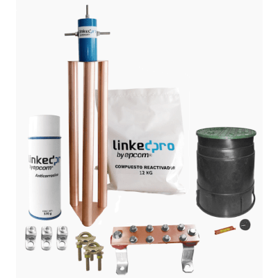 Kit de puesta a tierra LinkedPro  para protección de hasta 200 Amp.