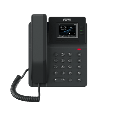 Teléfono IP empresarial para 4 líneas SIP con pantalla LCD de 2.4 pulgadas a color  Opus y conferencia de 6 vías  PoE.