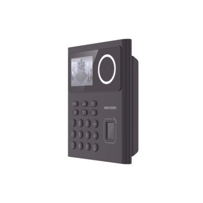 Terminal Min Moe WiFi con Batería de Respaldo / Administrable por Smartphone o Nube /  Acceso y Asistencia /  Huella  Facial y Tarjetas MIFARE /  500 rostros y 1 000 Huellas y Tarjetas / Detección de Cubrebocas / HikConnect / HIK-IA