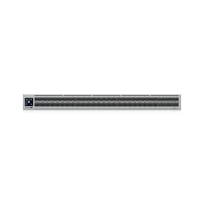UniFi Switch Enterprise Campus Aggregation  Capa 3  48 puertos Etherlighting SFP28 de 25G  6 puertos QSFP28 de 100G  5 abanicos  ruteo dinámico BGP  doble fuente redundante  alta disponibilidad  enlace multichasis (MC-LAG)