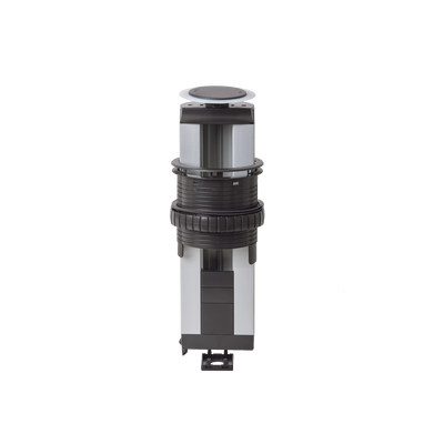 Teleblock Simon K45 para Voz  Datos  Multimedia o Contactos Eléctricos / Capacidad para 4 Módulos K45 / Apertura Manual con Tapa Abatible / Instalación en Mobiliario de Oficina o Comercial /  (KTL204CM)