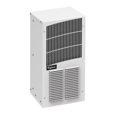 Aire Acondicionado Compacto Para Exterior  Uso en Gabinetes de Telecomunicaciones de Grado Industrial  Frío T20  2000 BTU  115 Vca  de Acero  Color Negro