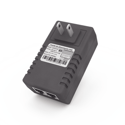 Adaptador de pared / Inyector PoE / 48 Vcc / 0.5 A / Controlado por chip IC / Protección contra OV  OC  SC  UV/  Fácil de instalar