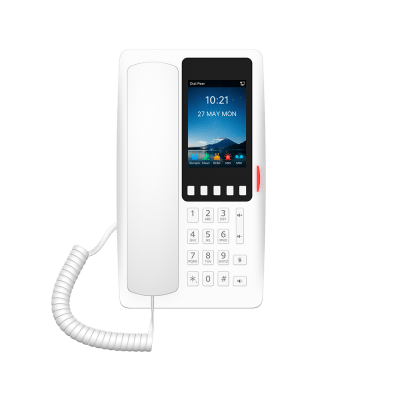 Teléfono IP Wi-Fi Hotelero con PoE  Puerto USB de Carga y Pantalla LCD de 3.5"