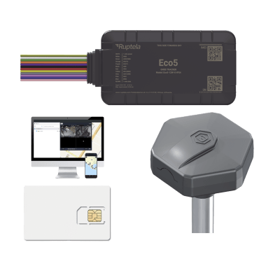 KIT Dispositivo de Rastreo Vehicular/ Sensor nivel de combustible BLE / Conectividad LTE Cat1 y LTE-M / BLE 5.0 / GNSS U-blox / Carcasa IP54 / Batería Interna de Respaldo / Detecta Interferencias / Incluye: EPCOMGPSCODE  TDBLE1000 y SIM500MB2Y
