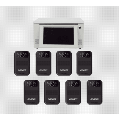 Kit de descarga simultanea para Bodycam | Estación de descarga XMRA8R3 | 8 X Bodycam  XMRR3