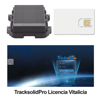 KIT Localizador 4G con carga solar / Semiautónomo / Rastreo de contenedores / Cajas de tráiler / Alarma de sabotaje audible / Incluye Licencia vitalicia VTSCX y SIM de datos SIM500MB2Y
