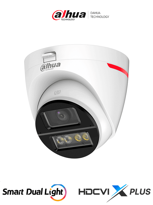 DAHUA DH-HAC-HDW1249XN-IL-A-PRO - Cámara Domo HDCVI 2MP WizColor/ HDCVI X PLUS/ Imagen 24 Horas a Color/ Corrección de Distorsión de Imagen mediante IA/ Iluminador Dual Inteligente/ Hasta 50m de Iluminación/ Doble Mic Incorp/ Campo de Visión de Hast