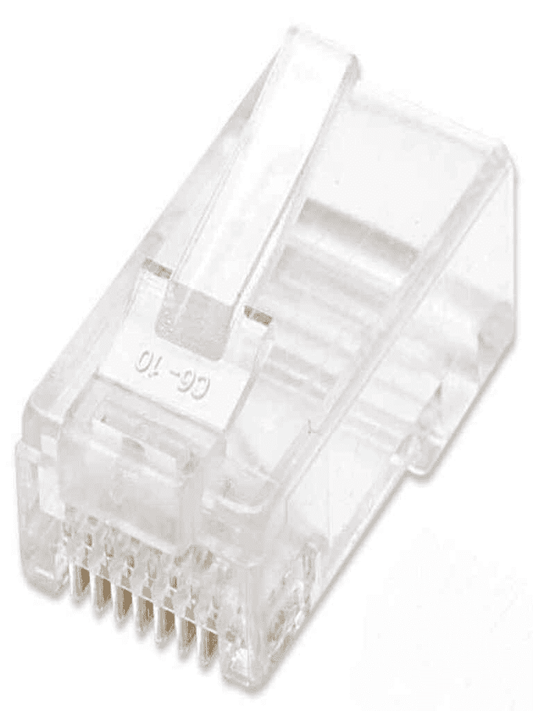 INTELLINET 790055 - Paquete de 100 conectores modulares Cat5e RJ45 / UTP  2 pines  para cable trenzado  100 clavijas en bote