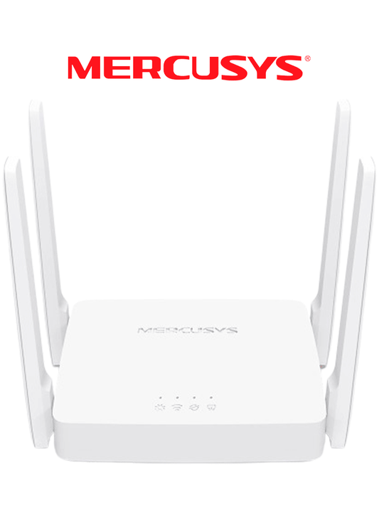 MERCUSYS AC10 - Router inalámbrico AC1200 / 2 Puertos LAN 10/100 / 1 Puerto WAN 10/100 / 4 antenas externas de 5 dBi