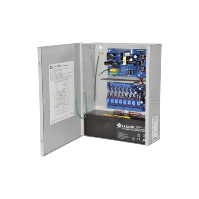 12 o 24 Vcc @ 4 A / Fuente tipo control / 8 circuitos de control ( NO / NC ) / capacidad de respaldo / requiere baterías.