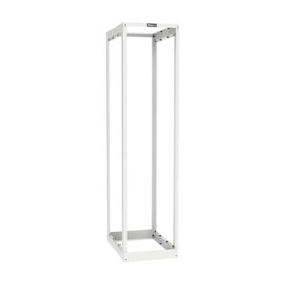 Rack de Cuatro Postes Estándar de 19"  Rieles Roscados #12-24  Profundidad Ajustable de 23 a 42 in  45 Unidades de Rack  Color Blanco
