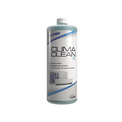 CLIMA CLEAN BL Limpiador a base ácida que garantiza una limpieza profunda y profesional en derpentines de minisplits  mejorando su eficiencia y prolongando su vida útil
