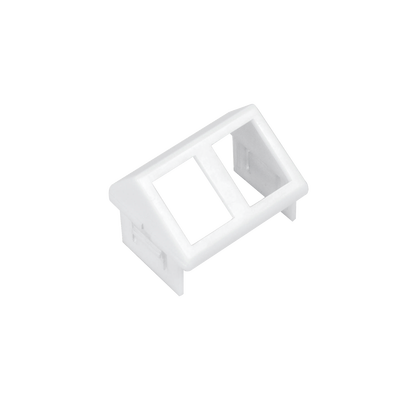 Adaptador para Placa de Pared CT  de dos salidas  Angulado  color blanco