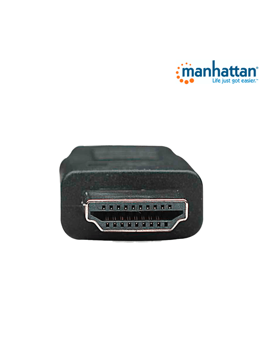 MANHATTAN 306119- Cable HDMI de Alta Velocidad de 1.8 Metros/ Resolución 4k@30Hz/ Soporta 3D/ HDMI Macho a Macho/ Soporta Canal de Retorno de Audio (ARC)/ Blindado para Reducir Interferencia/