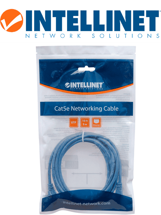 INTELLINET 342599 Cable de red  Cat6  UTP RJ45 Macho / RJ45 Macho  7 ft. (2.0 m)  Azul