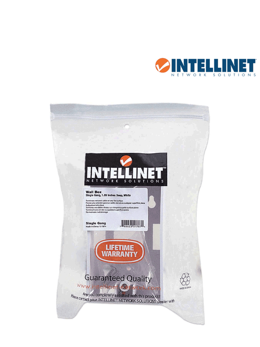INTELLINET 517874 Caja para pared Conexión sencilla  4.8 cm de profundidad  blanco Conexión sencilla  4.8 cm de profundidad  blanco