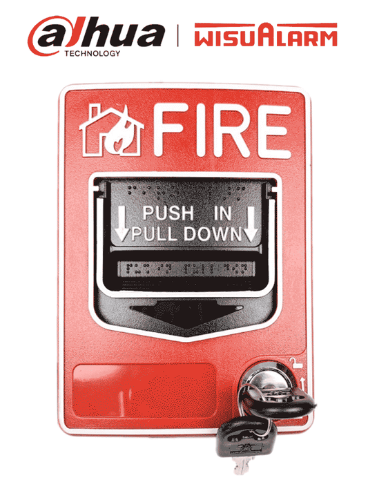 DAHUA WISUALARM DHI-HY-C124 - Estación manual con doble acción convencional  2 Hilos  Certificado CE  9-28V CD  Fácil instalación #LoNuevo #Wisualarm #EMW