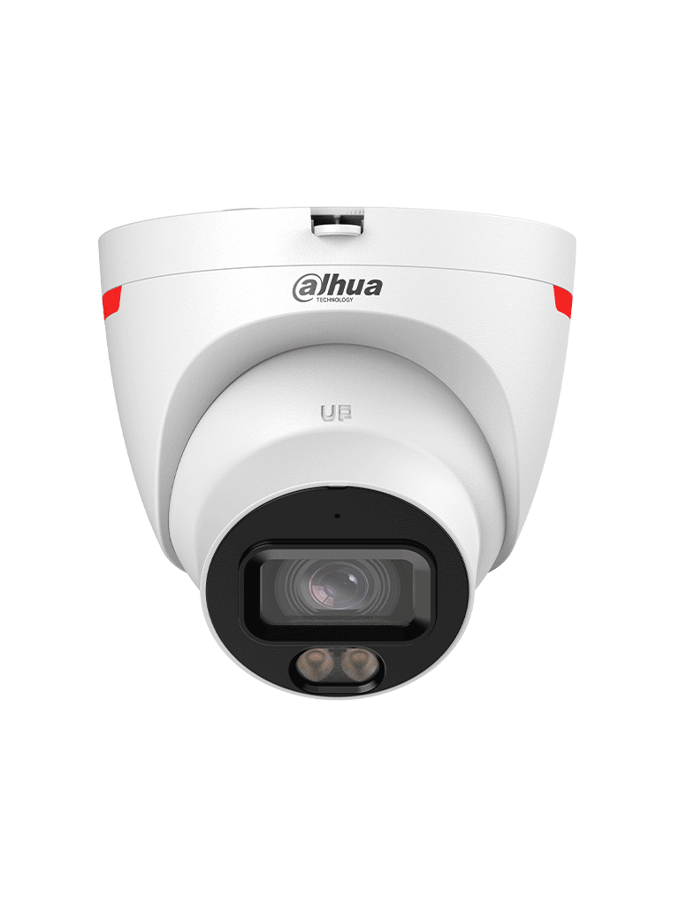 DAHUA DH-IPC-HDW2449T-S-PRO - Cámara IP Domo de 4 MP ofrece tecnología WizColor y WizSense con IA  SMD Plus  lente de 3.6 mm  micrófono integrado  WDR 120 dB  ranura MicroSD  PoE  y protección IP67#LoNuevo #WIZD #MCI1