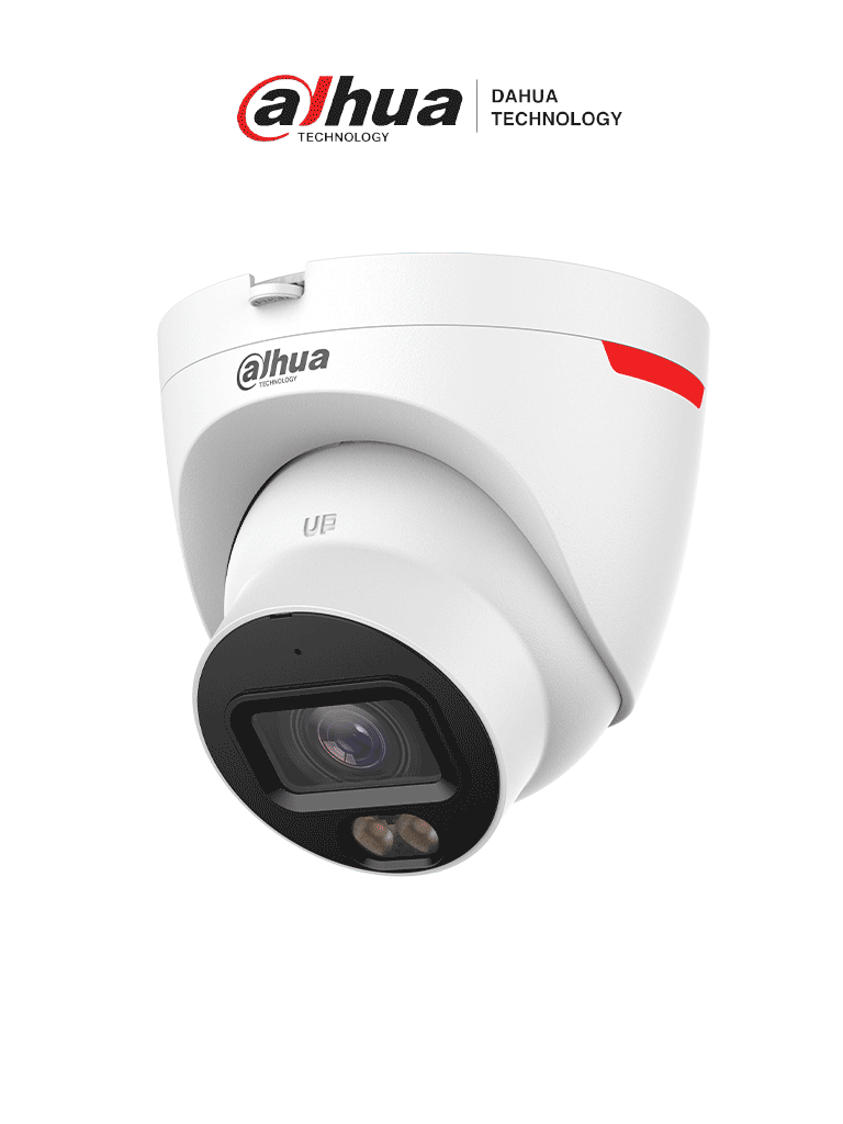 DAHUA DH-IPC-HDW2449T-S-PRO - Cámara IP Domo de 4 MP ofrece tecnología WizColor y WizSense con IA  SMD Plus  lente de 3.6 mm  micrófono integrado  WDR 120 dB  ranura MicroSD  PoE  y protección IP67#LoNuevo #WIZD #MCI1