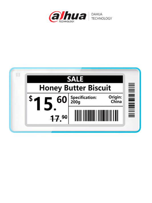DAHUA DHI-ESL-E026C-NF -  Etiqueta Electrónica ESL de 2.6" / Recomendada para aplicaciones de bajas temperaturas -25 a 25°C / Bluetooth 5.1 / Indicador LED / Blanco y negro / Baterías reemplazables / Tinta electrónica de 104 x 212 / Cobertura: 25-30