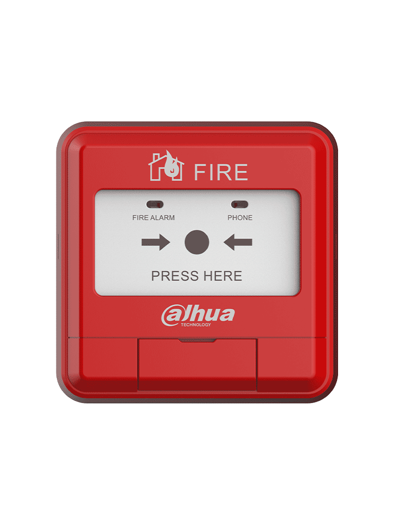 DAHUA WISUALARM HY-1200 - Estacion Manual de Alarma de Emergencia Direccionable/  2 Hilos sin Polaridad/ Cumple con Norma EN54-11/ Saida Independiente Par de Contactos Normalmente Abiertos/ #LoNuevo #Wisualarm #EMW