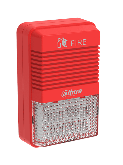DAHUA WISUALARM HY-1500 - Lampara Estroboscópica con Sirena Direccionable/ 2 Hilos/ Volumen de 75 dB–115 dB/ 24V DC/ Cumple Normas: EN54-3  EN54-23/ Microprocesador integrado/  #LoNuevo #Wisualarm