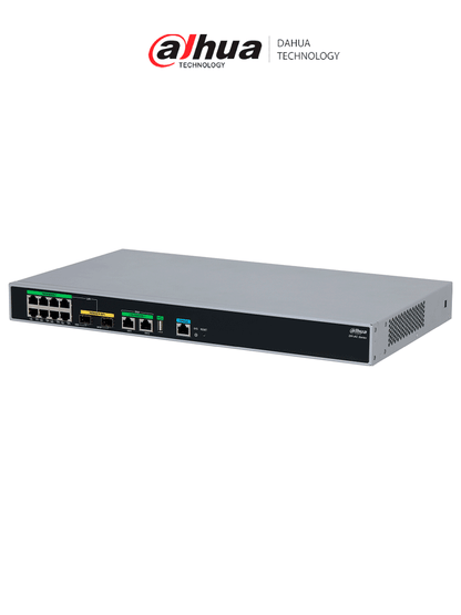 DAHUA DH-AC64 Control de acceso inalámbrico de 10 puertos DH-AC64  WAN 2 × 2 5 GE  LAN 8 × GE + 2 × 10 GE SFP+  1 × USB/  Puerta de enlace todo en uno/ PoE+/  PoE 802.3af/802.3at/ Funciones de roaming inteligente